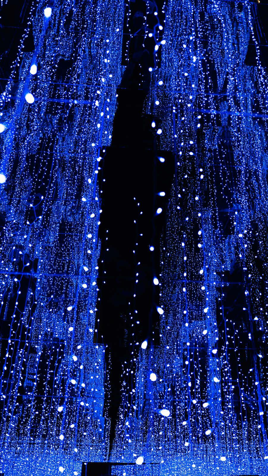 Interactive blue light room in Berlin